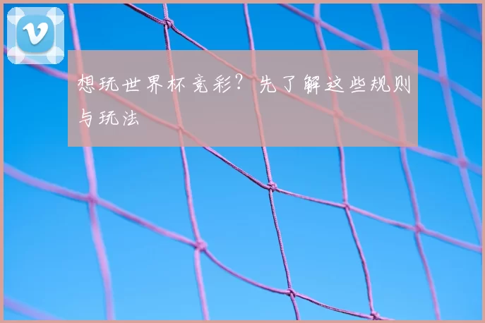 想玩世界杯竞彩？先了解这些规则与玩法